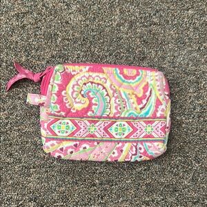 Vera Bradley Pink and Green Floral Pouch